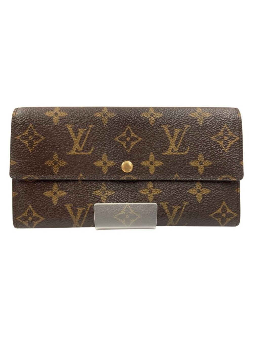 Louis Vuitton Monogram Pochette Porte Monnaie Credit Bifold Wallet Brown Coin